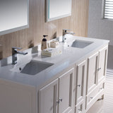 Fresca FVN20-301230AW Fresca Oxford 72" Antique White Traditional Double Sink Bathroom Vanity