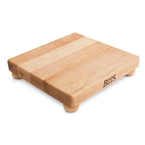 John Boos B12S Small Maple Cutting Board for Kitchen Prep 12 x Inches, 1.5 Inches Thick Edge Grain Square Charcuterie Block with Wooden Bun Feet 12X12X1.5 MPL-EDGE GR-MPL BUN FT