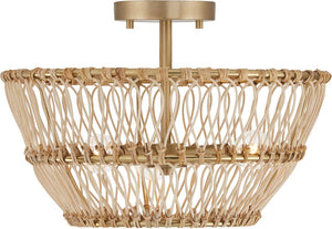 Capital Lighting 244131MA Wren 3 Light Dual Mount Semi-Flush/Pendant Matte Brass