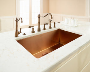 Perrin & Rowe U.4776L-SEG-2 Edwardian™ Two Handle Kitchen Faucet With Side Spray