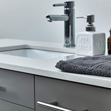 Fresca FVN6142ES-UNS Fresca Lucera 42" Espresso Wall Hung Undermount Sink Modern Bathroom Vanity w/ Medicine Cabinet