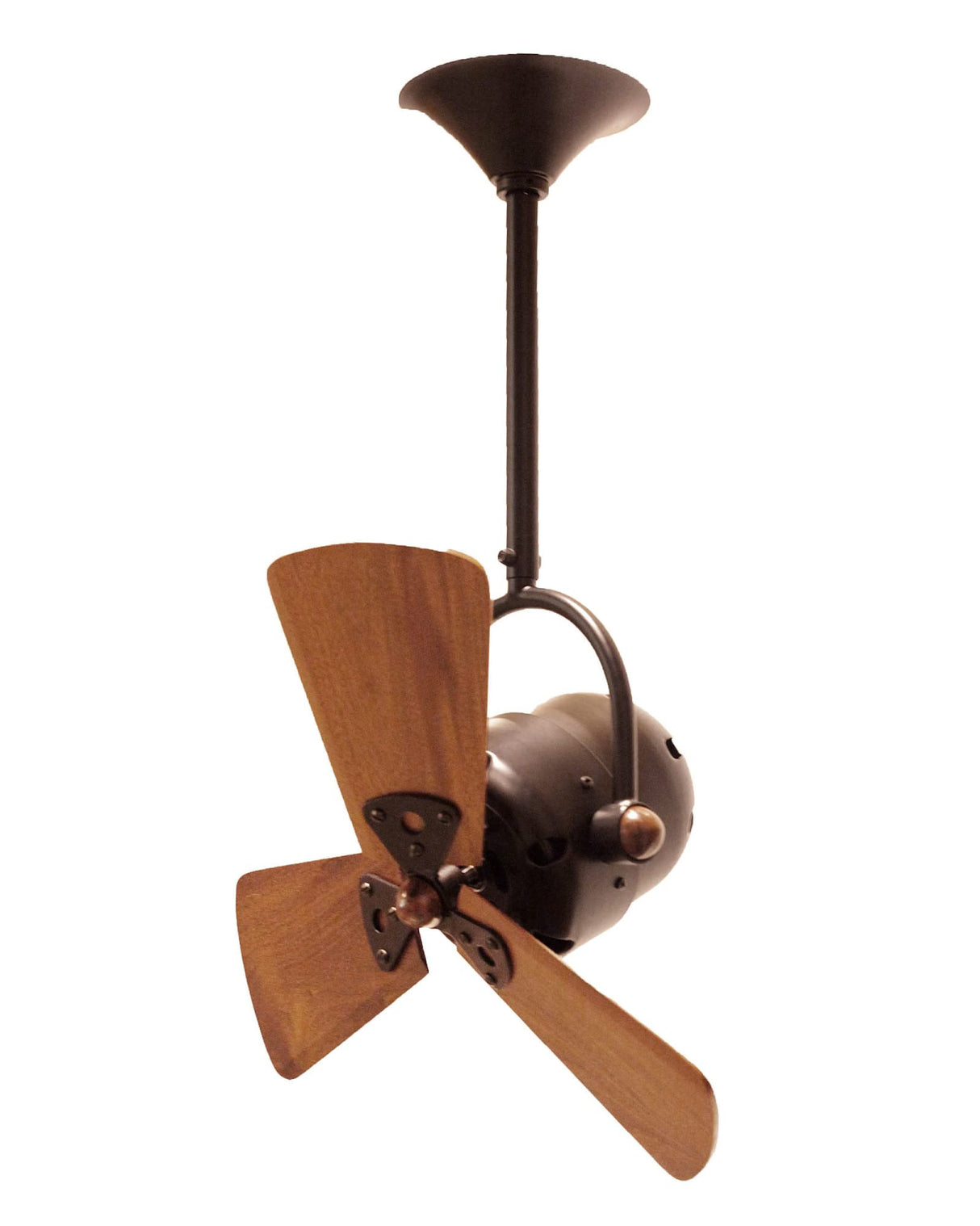 Matthews Fan BD-RED-WD Bianca Direcional ceiling fan in Rubi (Red) finish with solid sustainable mahogany wood blades.