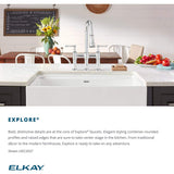 Elkay Explore LKEC2091LS Single Hole Wall Mount Pot Filler Kitchen Faucet with Lever Handles, Lustrous Steel
