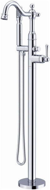 Gerber D300557T Chrome Traditional Floor Mount Tub Filler Trim Kit With Handshower