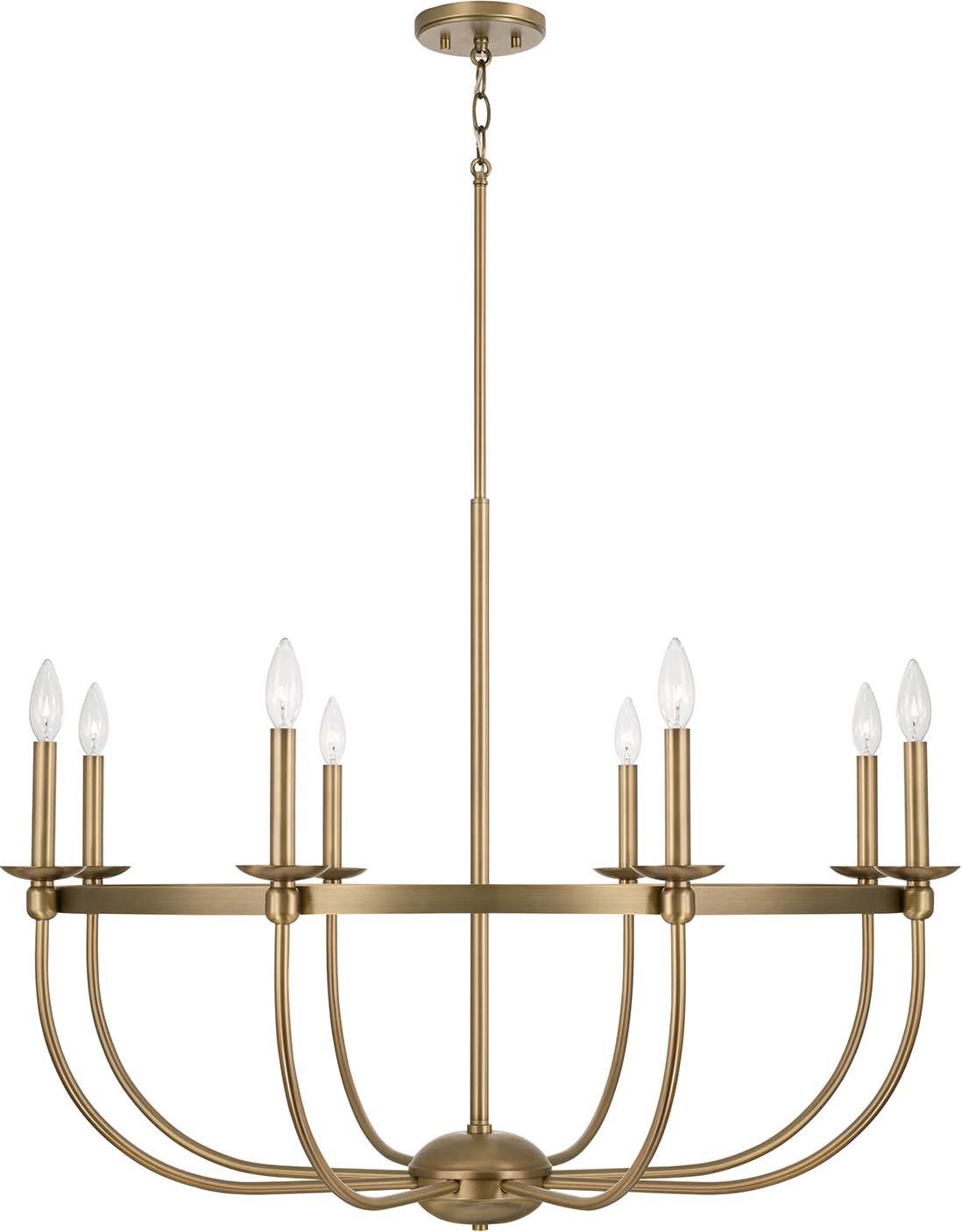 Capital Lighting 425181AD Rylann 8 Light Chandelier Aged Brass