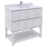 Fresca FCB3136RWH-FS-CWH-U Modern Bathroom Vanity