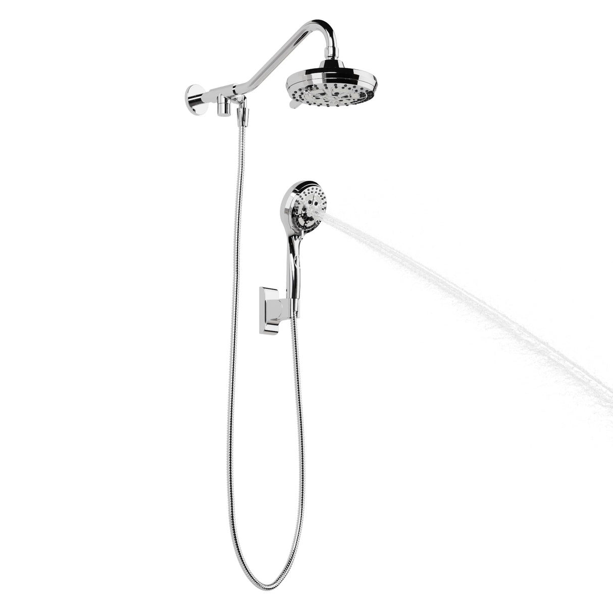 PULSE ShowerSpas 1053-CH Oasis Shower System with 5-Function 7" Showerhead, 6-Function Hand Shower, Polished Chrome Finish