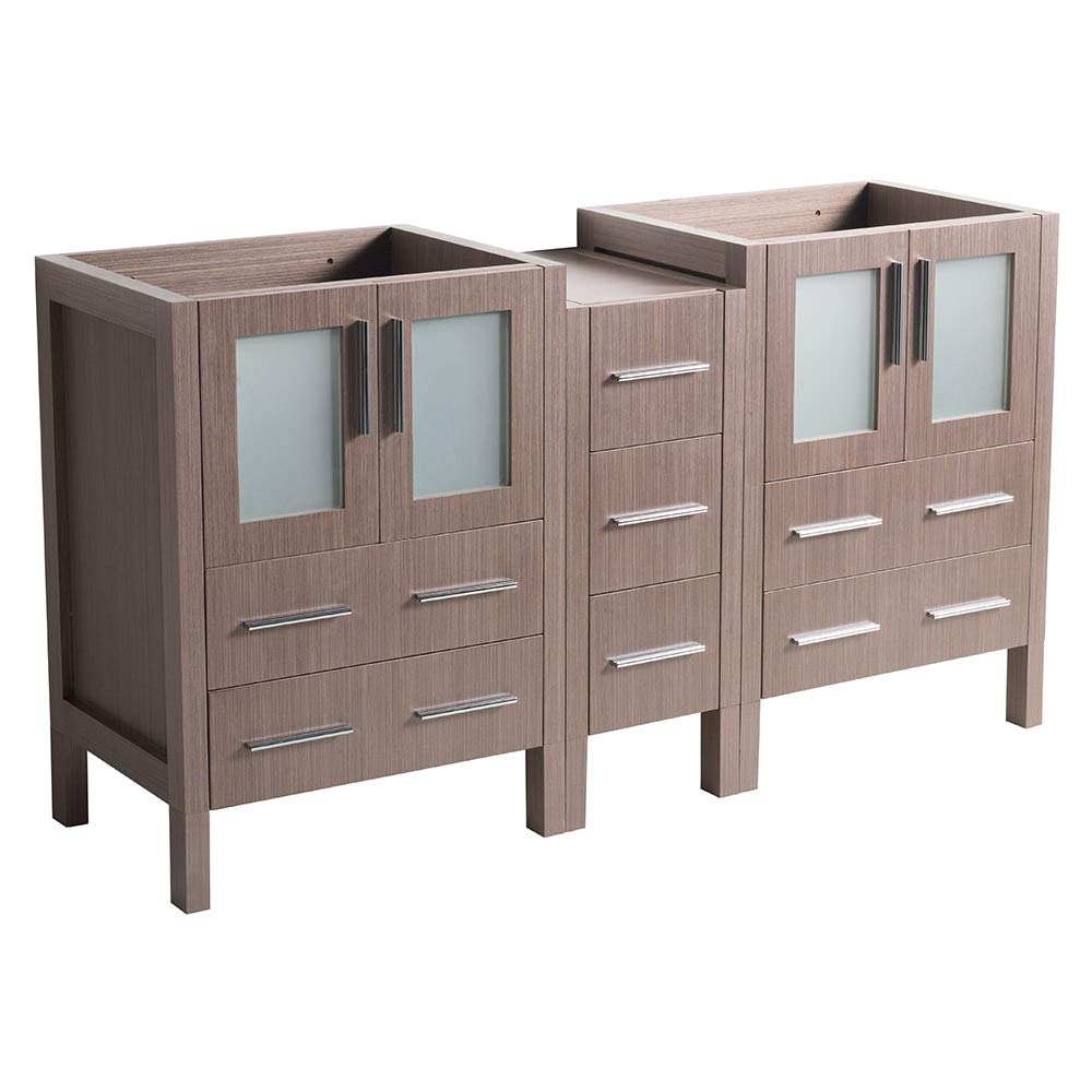 Fresca FCB62-241224GO Fresca Torino 60" Gray Oak Modern Bathroom Cabinets