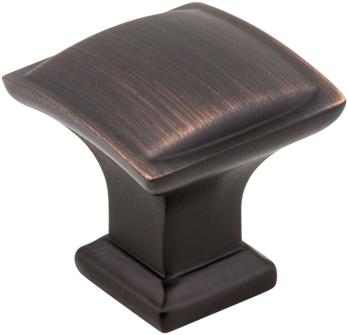 Jeffrey Alexander 435DBAC 1-1/4" Overall Length Brushed Oil Rubbed Bronze Square Annadale Cabinet Knob