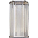 Alora WV339216PNCR SABRE 16" WV POLISHED NICKEL CLEAR RIBBED GLASS  15W LED 90 2700K DC LED