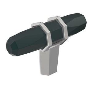 Amerock Cabinet Knob Black Bronze/Polished Chrome 2-1/2 inch (64 mm) Length London 1 Pack Drawer Knob Cabinet Hardware