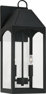 Capital Lighting 946321BK Burton 2 Light Outdoor Wall Lantern Black