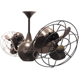 Matthews Fan VB-BZZT-MTL Vent-Bettina 360° dual headed rotational ceiling fan in bronzette finish with metal blades.