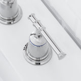Classical 8 inch Bathroom Faucet, Bathroom faucets for Sink 3 Holes, Widespread Brushed Nickel Bathroom Faucet with Pop Up Drain and cUPC Lead-Free Hose (Brushed Nickel 2 Packs)