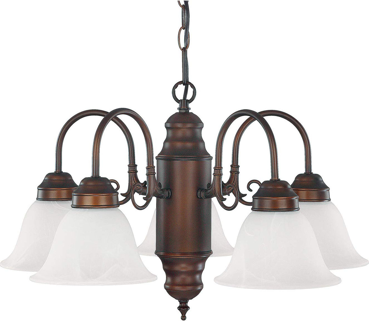 Capital Lighting 3255BB-118 David 5 Light Chandelier Burnished Bronze