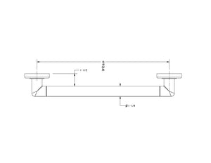 Ginger 4661/PN Kubic 16 Inch Grab Bar 4661, Polished Nickel