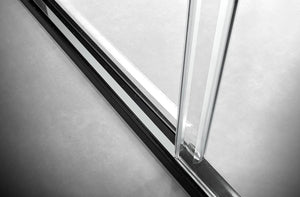 Elegant 48''×76'' Frameless Shower Door, Frameless Single Sliding Shower Door, 3/8”(10mm) Clear Tempered Glass, Stainless Steel Hardware with Towel Bar, in Polished Gold Finish