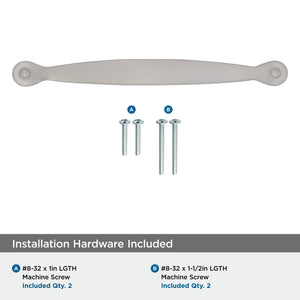 Amerock Cabinet Pull Satin Nickel 5-1/16 inch (128 mm) Center to Center Inspirations 1 Pack Drawer Pull Drawer Handle Cabinet Hardware