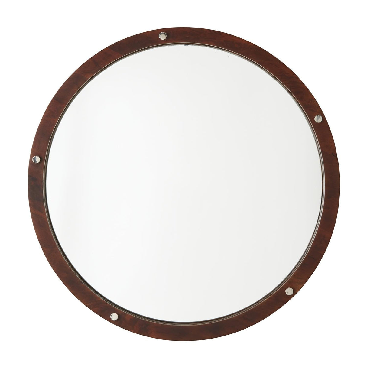 Capital Lighting 739901MM Mirror Decorative Wooden Frame Mirror Dark Wood and Polished Nickel