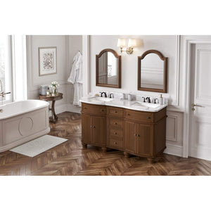 Jeffrey Alexander VN2COM-60-WA-NT 60" Walnut Compton Vanity, double bowl