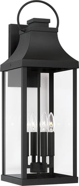 Capital Lighting 946441BK Bradford 4 Light Outdoor Wall Lantern Black