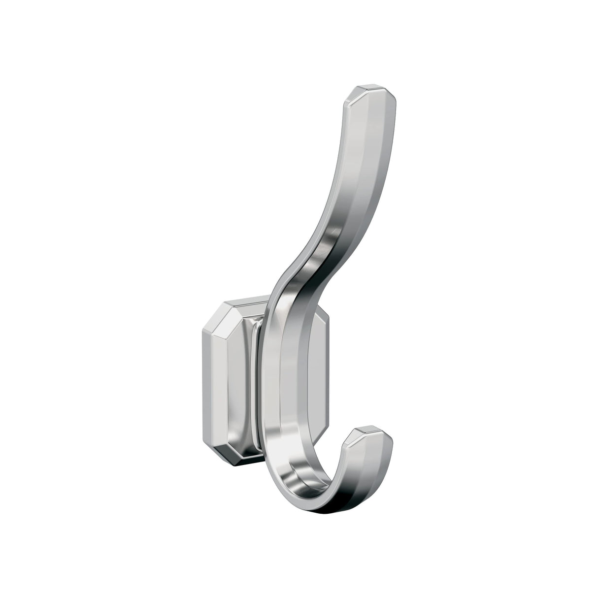 Amerock HBX3669326 Granlyn Double Prong Decorative Wall Hook Polished Chrome Hook for Coats, Hats, Backpacks, Bags Hooks for Bathroom, Bedroom, Closet, Entryway, Laundry Room, Office