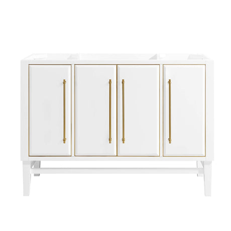 Avanity Mason 48 in. Vanity Only in White with Gold Trim