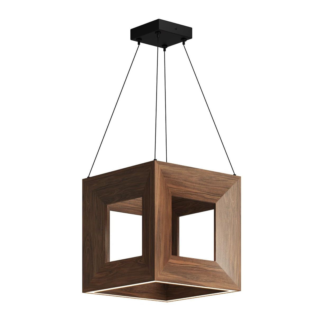 Kuzco PD32912-WT MORINA 12" PENDANT WALNUT BLACK TEXTURED 120" WIRE 120V TRIAC/ELV LED 3000K 90CRI 20W