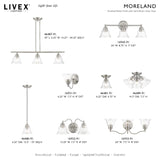 Livex Lighting 16932-91 Moreland 2 Light Vanity Sconce, Brushed Nickel