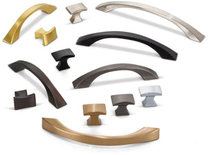 Jeffrey Alexander 767BG 1-1/4" Overall Length Brushed Gold Flared Philip Cabinet Knob