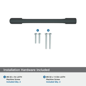 Amerock Cabinet Pull Matte Black 3-3/4 inch (96 mm) Center-to-Center Riva 1 Pack Drawer Pull Drawer Handle Cabinet Hardware