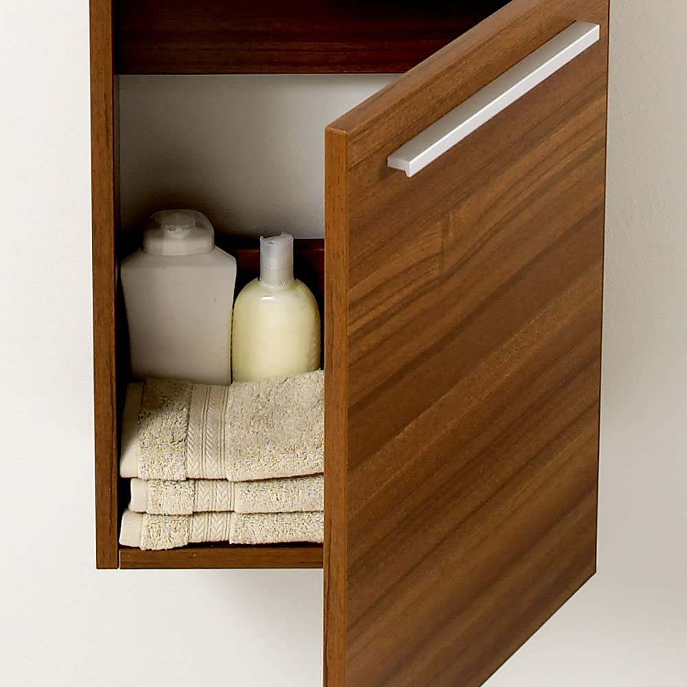 Fresca FCB8002TK-I Fresca Pulito 16" Small Teak Modern Bathroom Vanity w/ Integrated Sink