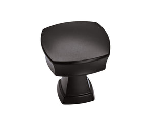 Amerock Cabinet Knob Matte Black 1-1/4 inch (32 mm) Length Stature 1 Pack Drawer Knob Cabinet Hardware