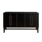 Avanity Mason 60 in. Vanity Only in Black with Silver Trim