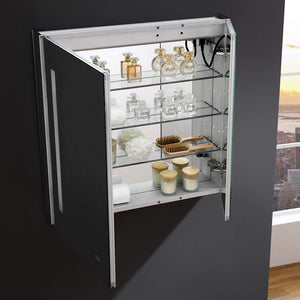 Fresca FMC013030 Fresca Tiempo 30" Wide x 30" Tall Bathroom Medicine Cabinet w/ LED Lighting & Defogger
