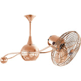 Matthews Fan B2K-CP-MTL Brisa 360° counterweight rotational ceiling fan in Polished Copper finish with metal blades.