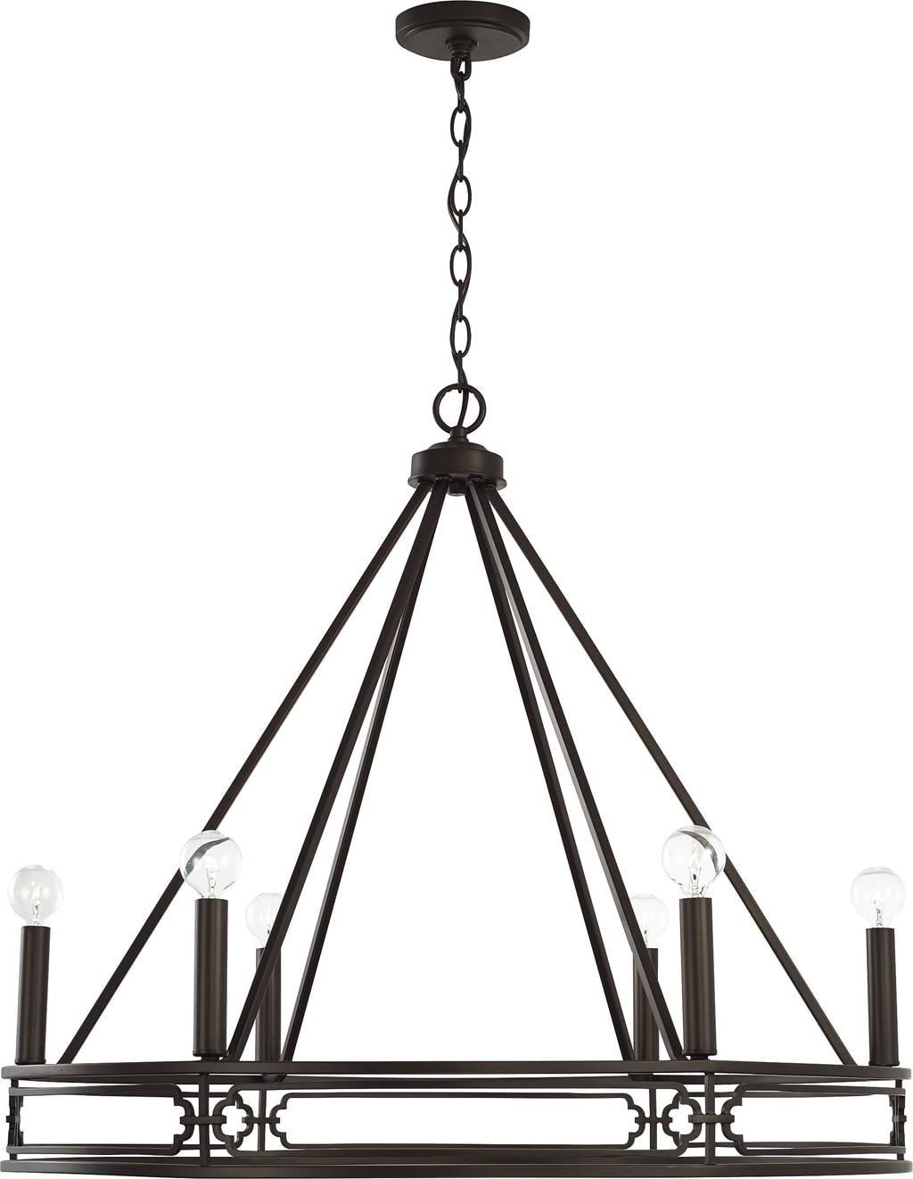 Capital Lighting 443461OB Merrick 6 Light Chandelier Old Bronze