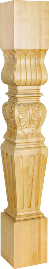 Hardware Resources P27-6-WB 6" W x 6" D x 35-1/2" H White Birch Fluted Post