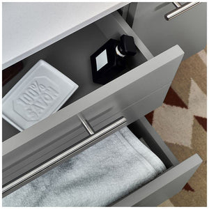 Fresca FCB6136RBL-UNS-L-CWH-U Fresca Lucera 36" Royal Blue Wall Hung Modern Bathroom Cabinet w/ Top & Undermount Sink - Left Version