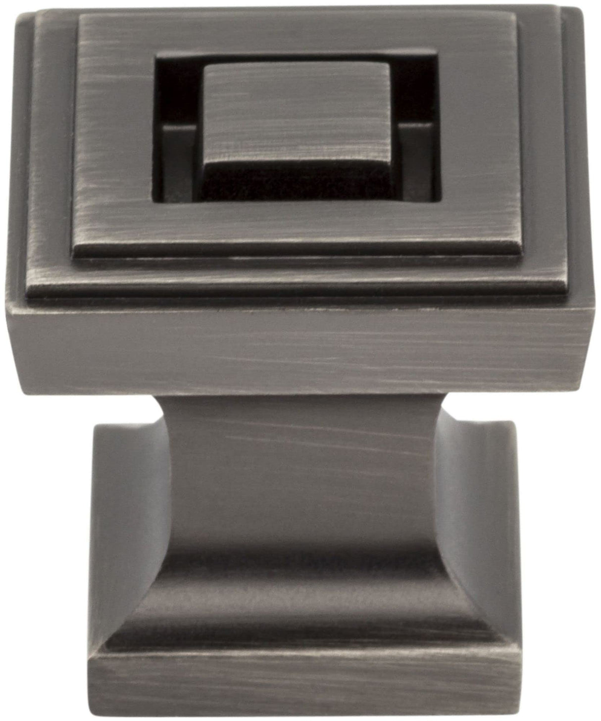 Jeffrey Alexander 585DACM 1" Overall Length Gun Metal Square Delmar Cabinet Knob