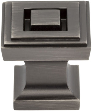 Jeffrey Alexander 585DBAC 1" Overall Length Brushed Oil Rubbed Bronze Square Delmar Cabinet Knob