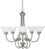 Capital Lighting 3226MN-220 Hometown 5 Light Chandelier Matte Nickel