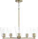 Capital Lighting 446951AD-533 Baker 5 Light Chandelier Aged Brass