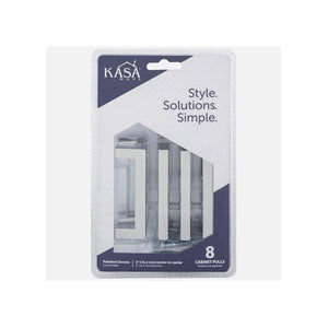 KasaWare K7063PC-8 3-3/8" Overall Length Square Bar Pull, 8-pack