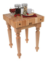 John Boos SARB2-M-C SARBX-M BoosBlock Saratoga Butcher Block Table Size: 30x24, Casters: Included