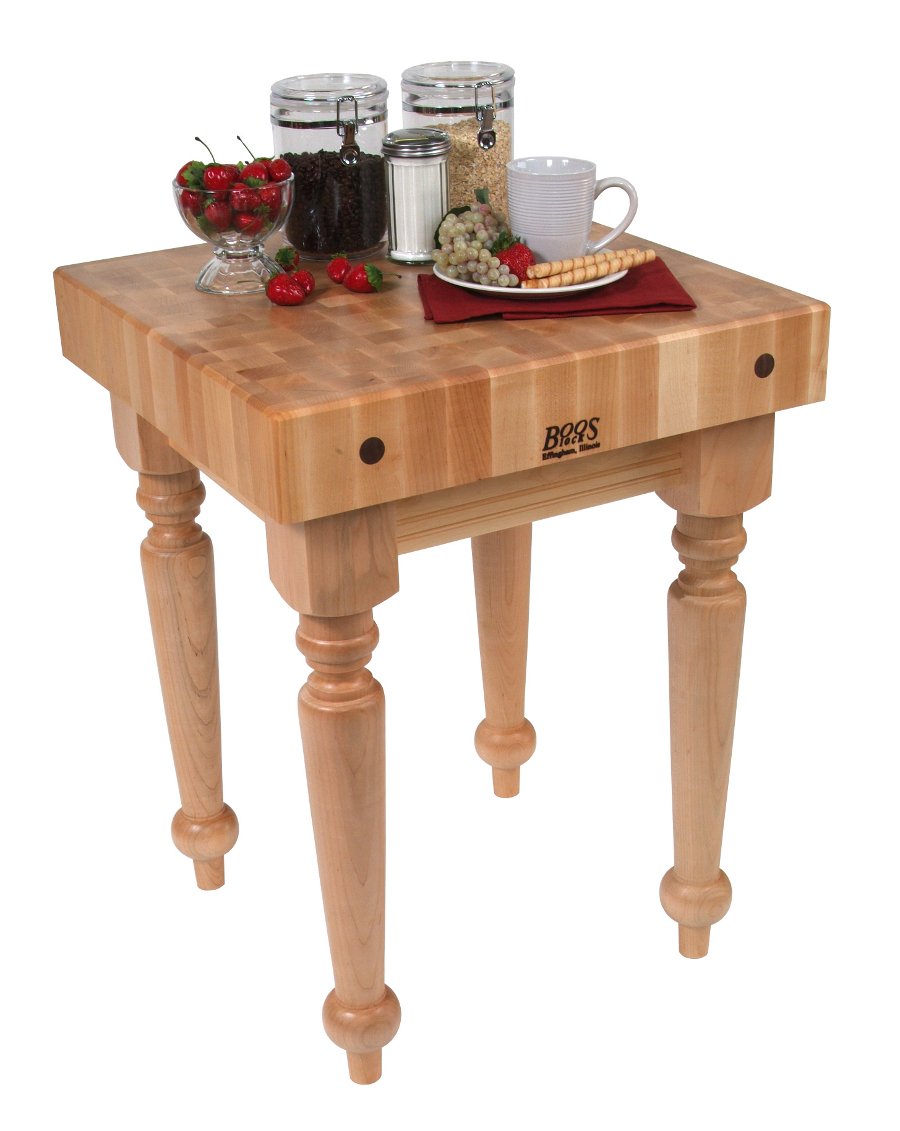 John Boos SARB2-M Country Cutting Block Kitchen Table (30 in. x 24 in.)