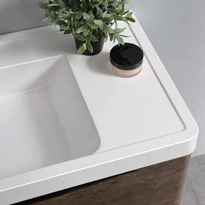 Fresca FVN9148RW-D Fresca Tuscany 48" Rosewood Free Standing Double Sink Modern Bathroom Vanity w/ Medicine Cabinet