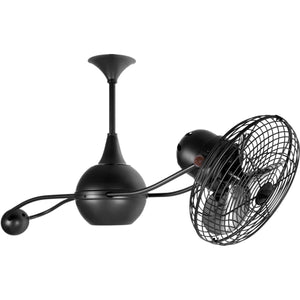Matthews Fan B2K-BK-MTL Brisa 360° counterweight rotational ceiling fan in Matte Black finish with metal blades.