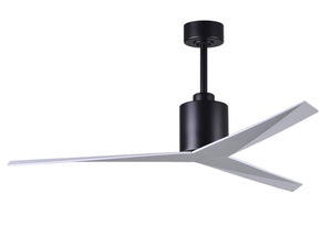 Matthews Fan EK-BK-WH Eliza 3-blade paddle fan in Matte Black finish with gloss white all-weather ABS blades. Optimized for wet locations.