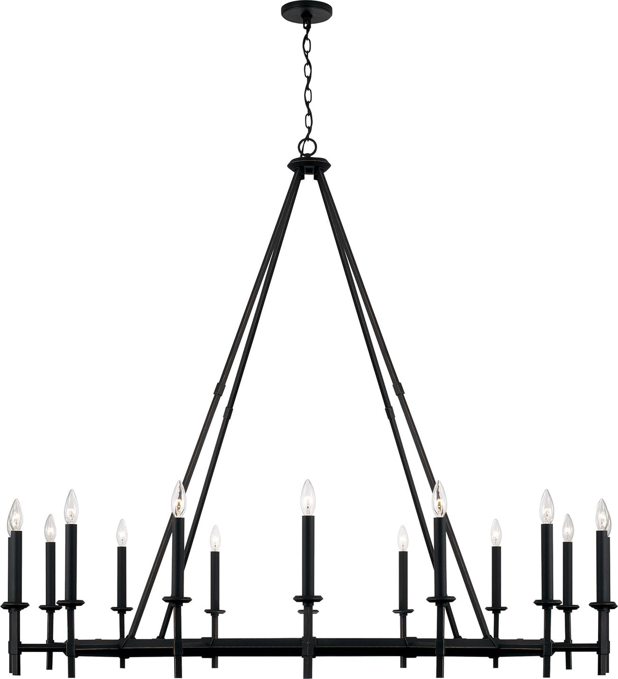 Capital Lighting 445202IH Ogden 16 Light Chandelier Brushed Black Iron